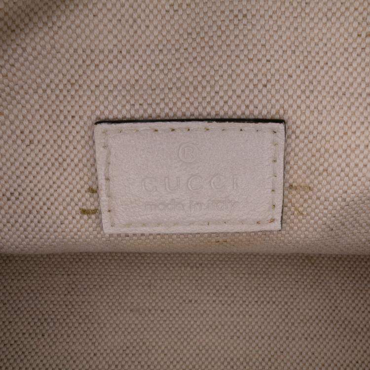 Pre Owned Gucci White Small Leather Blondie Shoulder Bag