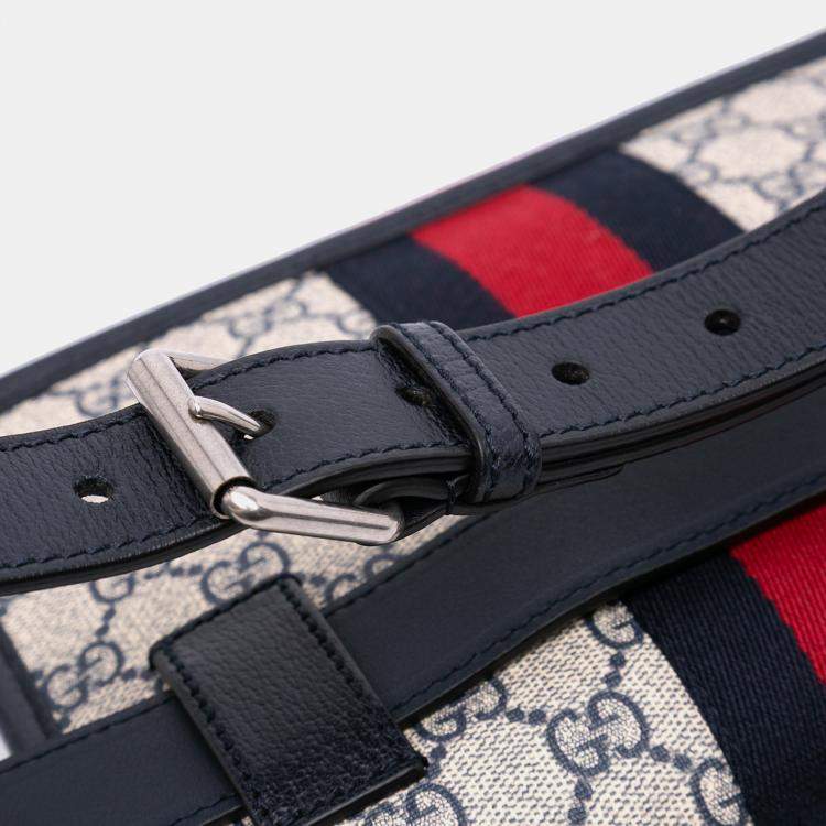 Pre Owned Gucci Beige GG Supreme Ophidia Belt Bag