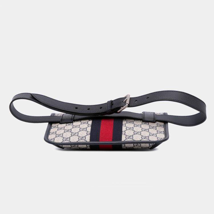 Pre Owned Gucci Beige GG Supreme Ophidia Belt Bag