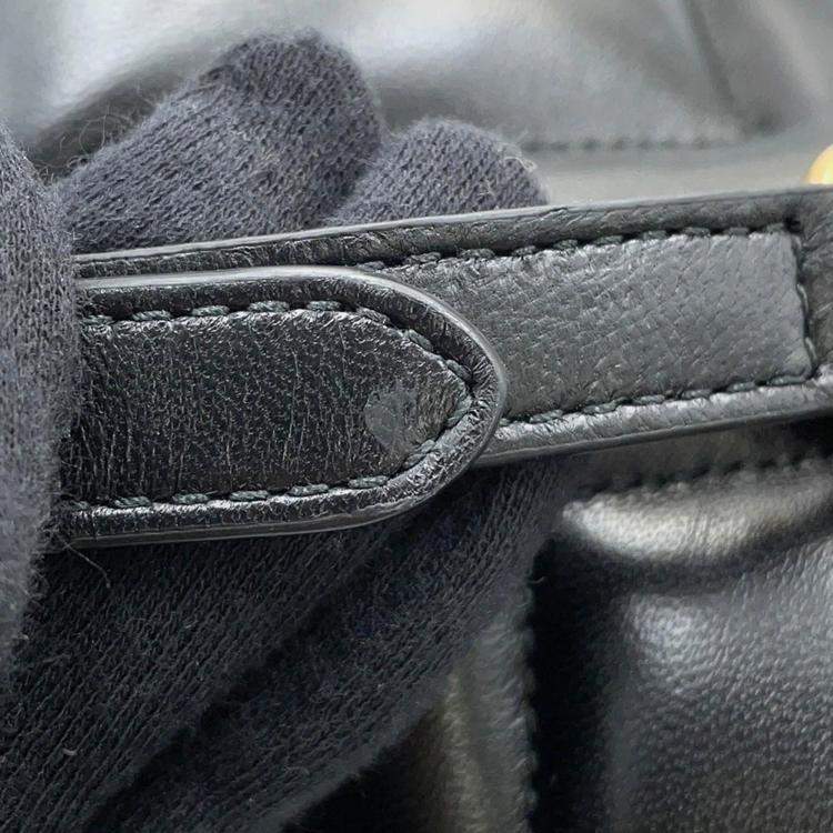 Pre Owned Gucci Gg Marmont Mini Backpack Black Leather