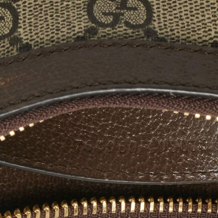 Pre Owned Gucci Brown/Beige GG Supreme Canvas Mini Ophidia Pouch Bag