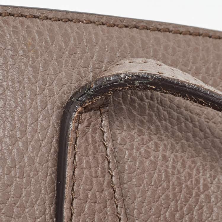 مملوكة مسبقًا Gucci Grey Leather Small Swing Tote