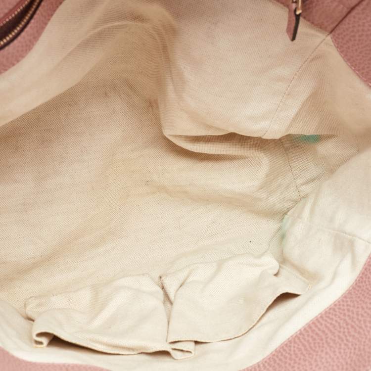 مملوكة مسبقًا Gucci Grey Leather Small Swing Tote