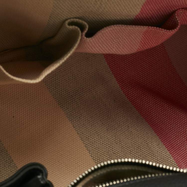 Pre Owned Gucci Black Leather Large Bamboo Daily Top Handle Bag