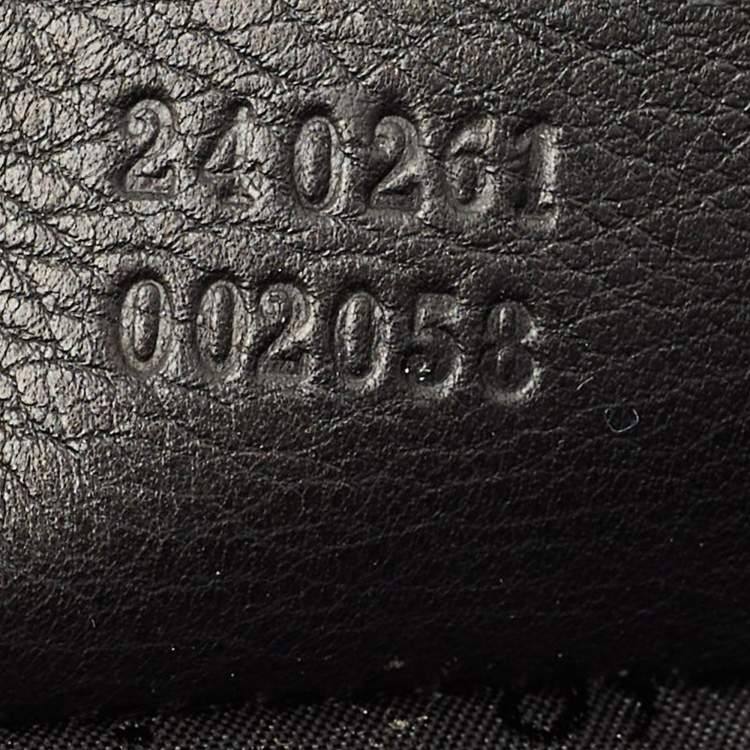 Pre Owned Gucci Black GG Neoprene and Leather Techno Horsebit Hobo