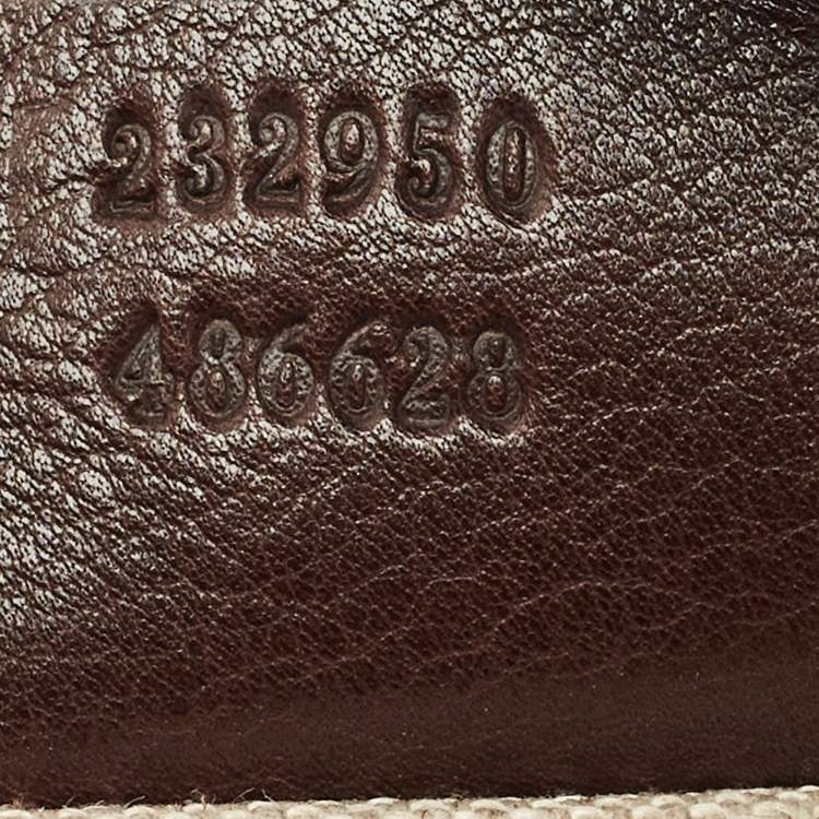 Pre Owned Gucci Beige/Brown GG Canvas and Leather Large Icon Bit Hobo 