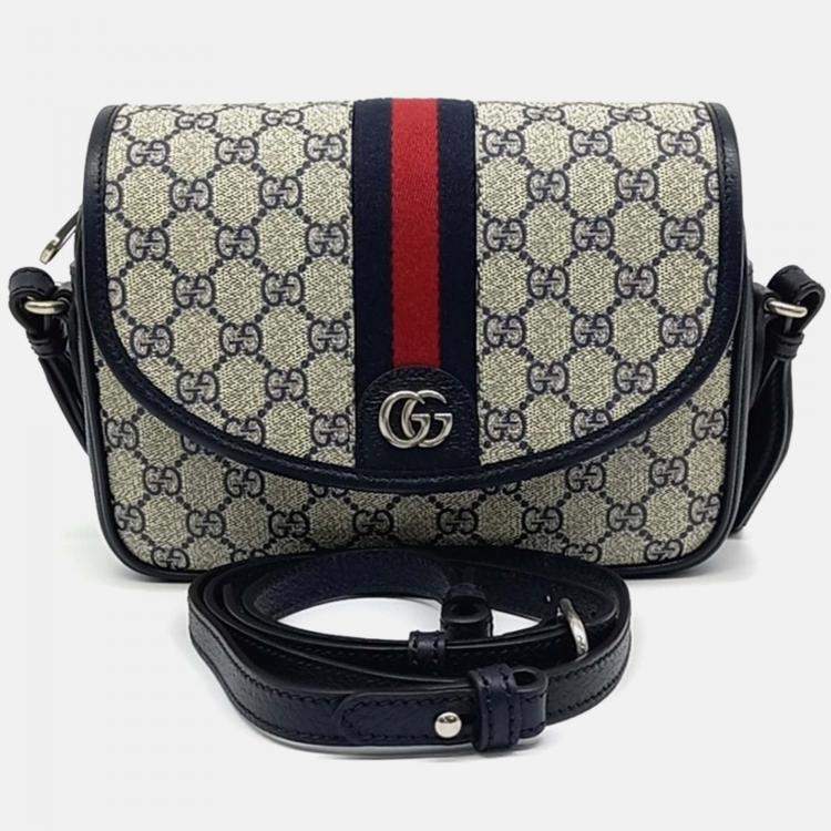 Pre Owned Gucci Multicolor Coated Canvas Ophidia Mini GG Shoulder Bag