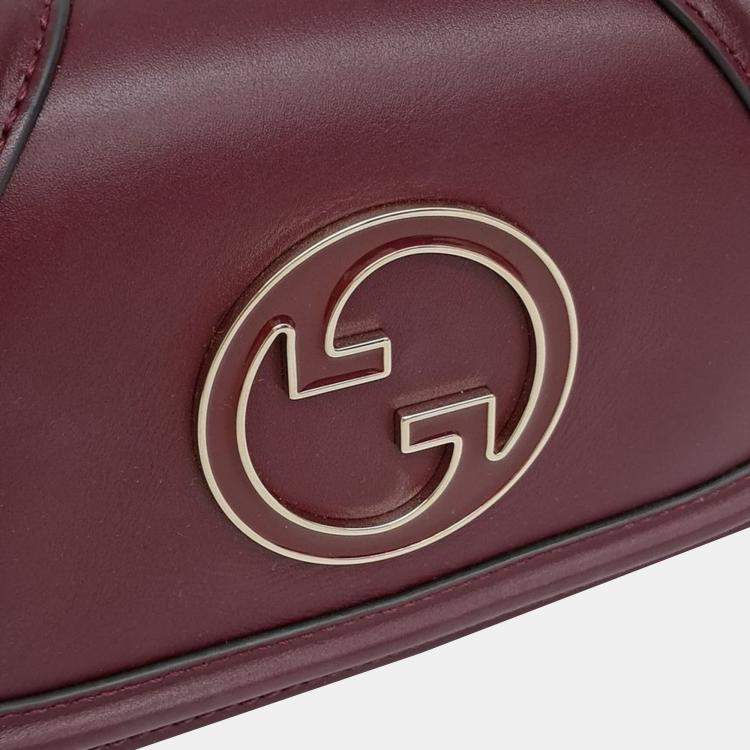 Pre Owned Gucci Red Leather Blondie Small Shoulder Bag