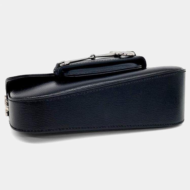 Pre Owned Gucci Black Leather Horsebit 1955 Shoulder Bag