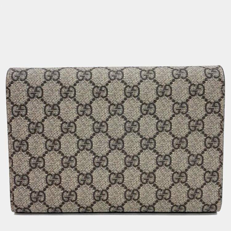 Pre Owned Gucci Beige PVC Dionysus Mini Chain Bag