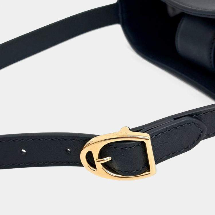 Pre Owned Gucci Black Leather 73 Small Bucket Bag