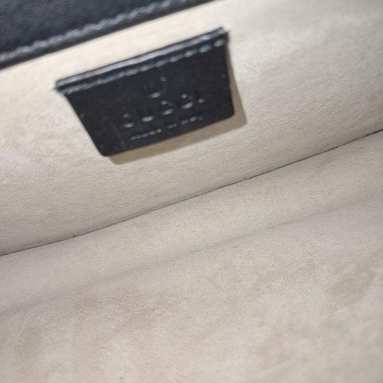 Pre Owned Gucci Black Leather Dionysus Chain Shoulder Bag