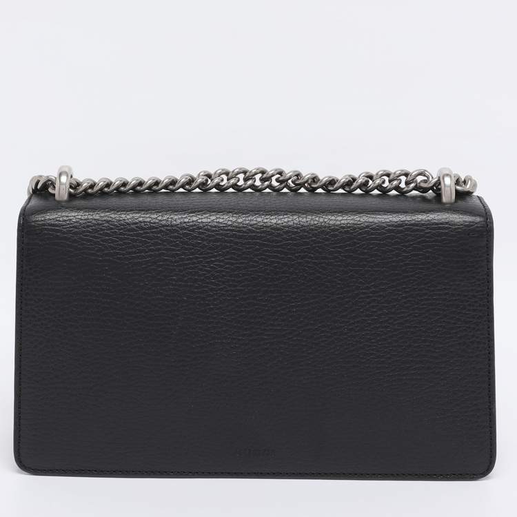 Pre Owned Gucci Black Leather Small Dionysus Shoulder Bag