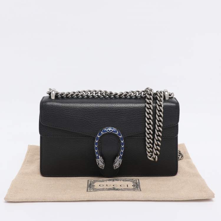 Pre Owned Gucci Black Leather Small Dionysus Shoulder Bag