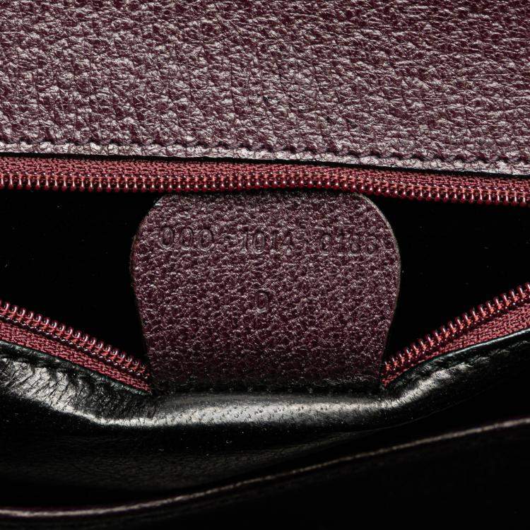 Pre Owned Gucci Purple Calfskin Bamboo Night