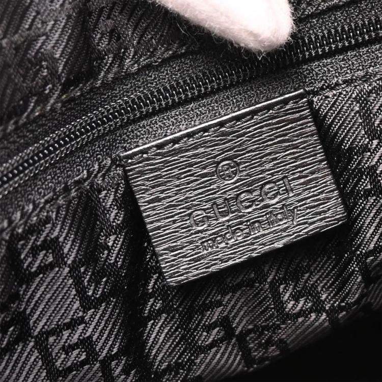 Pre Owned Gucci Black Leather Handbag