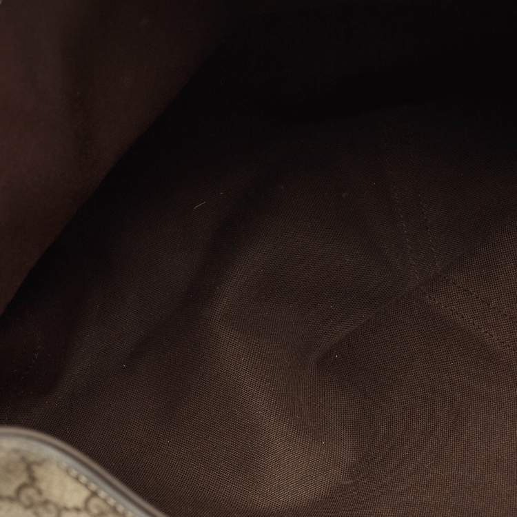 Pre Owned Gucci Beige/Brown GG Supreme Canvas Medium Joy Tote