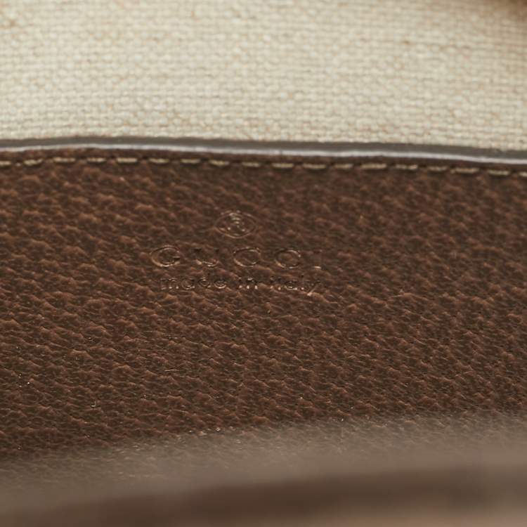 Pre Owned Gucci Beige/Ebony Jumbo GG Canvas and Leather Mini Vertical Tote