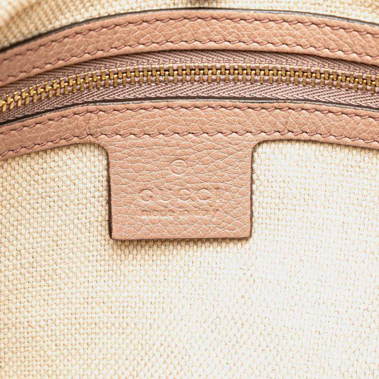 Pre Owned Gucci Pink Medium Leather Soho Chain Tote