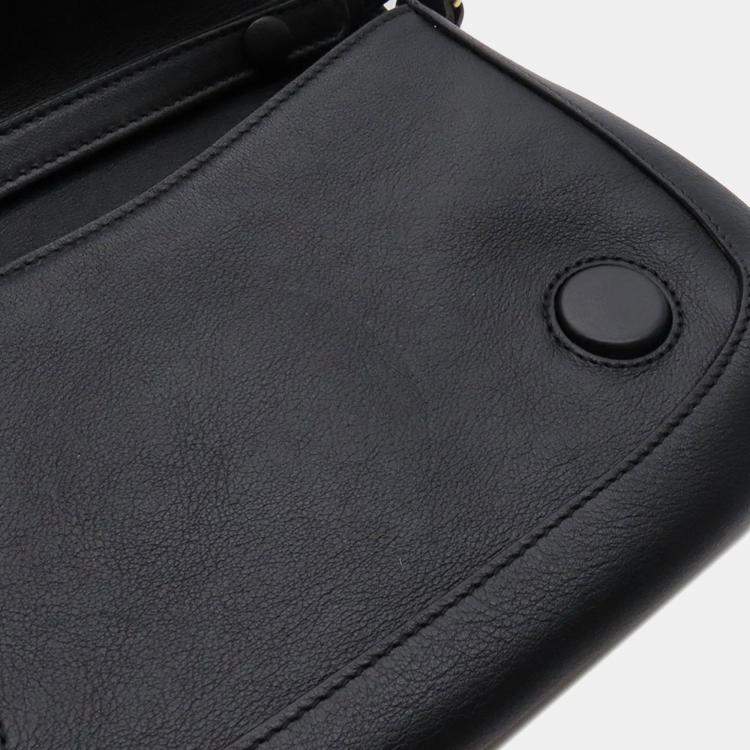 Pre Owned Gucci Blondie Small Black Leather Shoulder Bag
