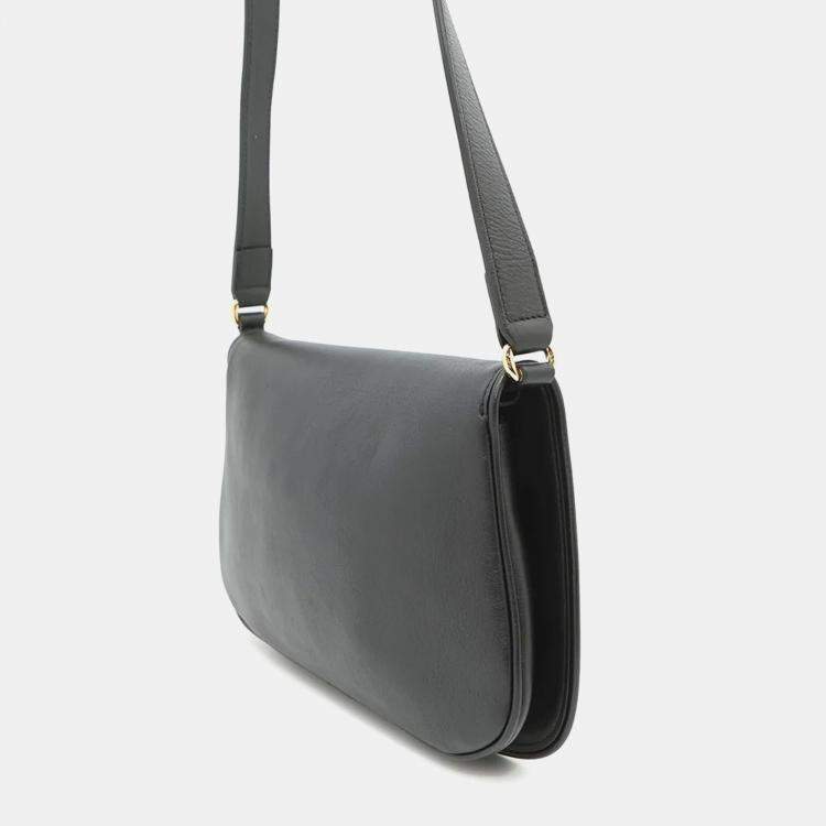 Pre Owned Gucci Blondie Small Black Leather Shoulder Bag