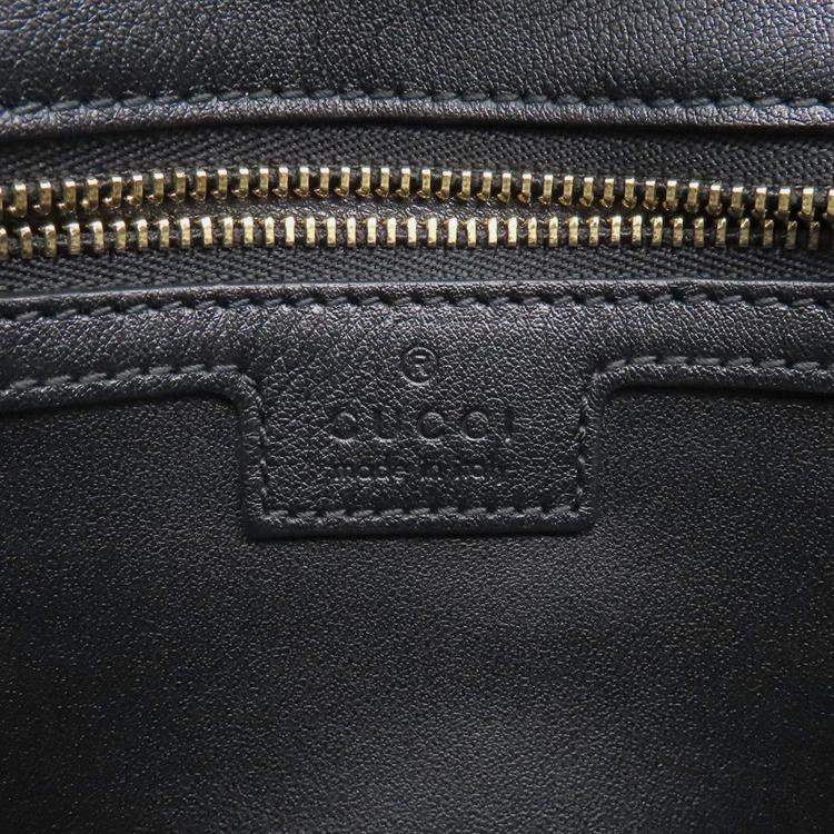 Pre Owned Gucci Blondie Small Black Leather Shoulder Bag