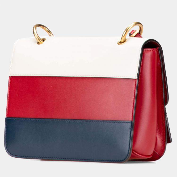 Pre Owned Gucci Multicolor Medium Calfskin Queen Margaret Flap Shoulder Bag