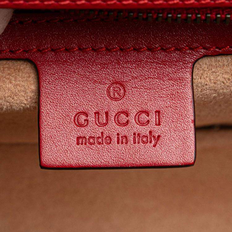 Pre Owned Gucci Multicolor Medium Calfskin Queen Margaret Flap Shoulder Bag