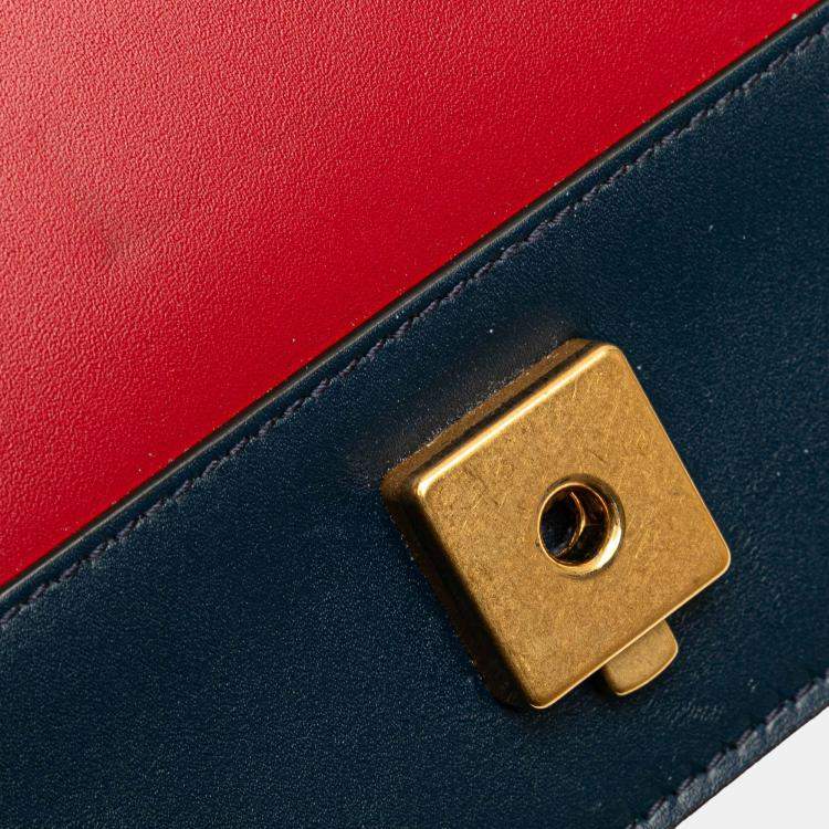 Pre Owned Gucci Multicolor Medium Calfskin Queen Margaret Flap Shoulder Bag