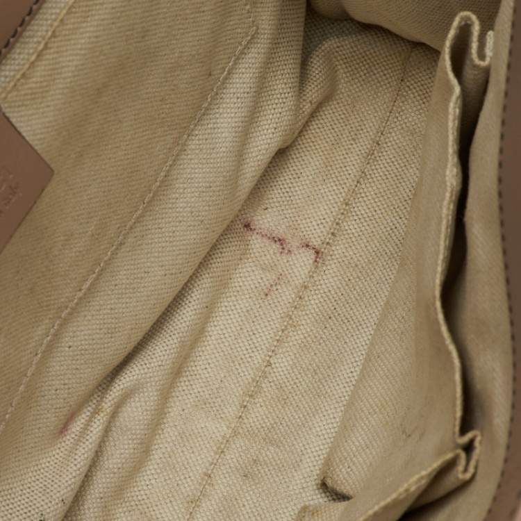 Pre Owned Gucci Beige/Pink GG Canvas and Leather Medium Emily Chain Shoulder Bag