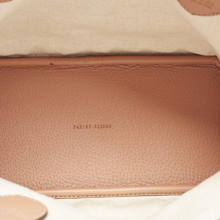 Pre Owned Gucci Pink GG Canvas Small Ophidia Tote