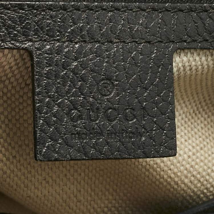 Pre Owned Gucci Black Leather Soho Tote
