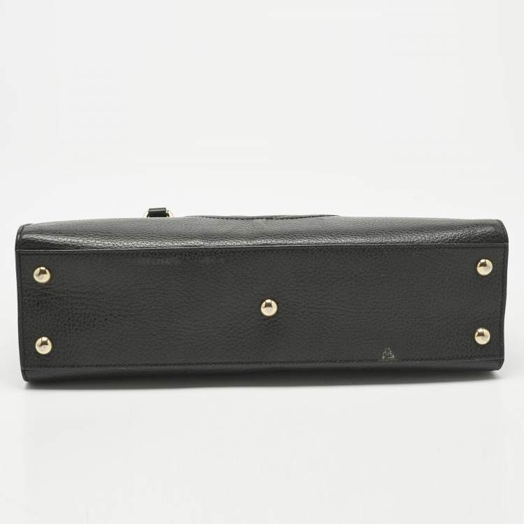 Pre Owned Gucci Black Leather Soho Tote