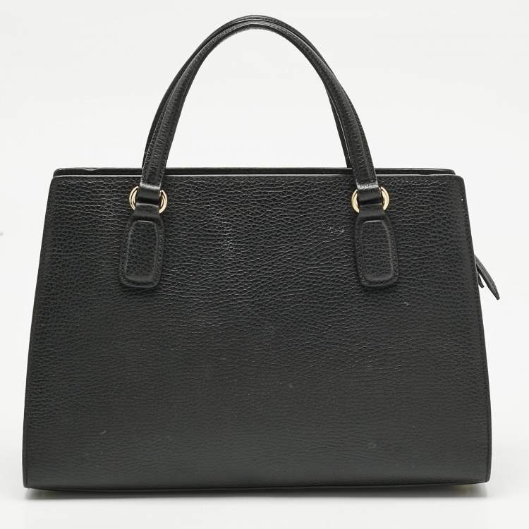 Pre Owned Gucci Black Leather Soho Tote