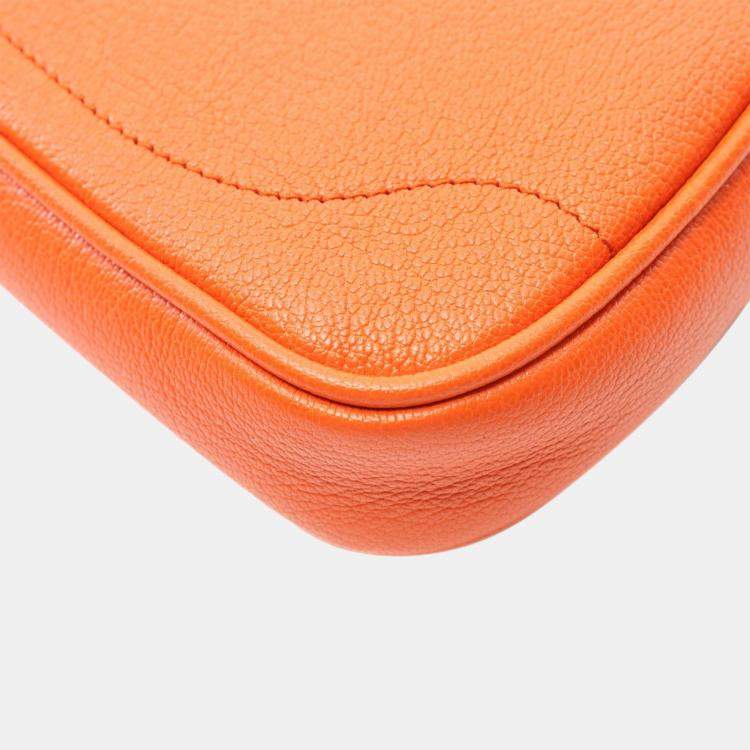 Pre Owned Gucci Orange Mini Leather Aphrodite Shoulder Bag