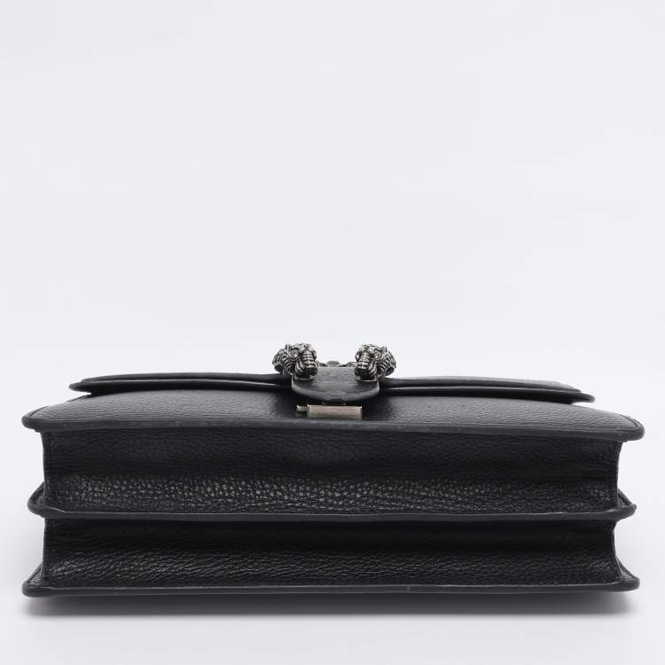 Pre Owned Gucci Black Leather Small Dionysus Crystals Shoulder Bag