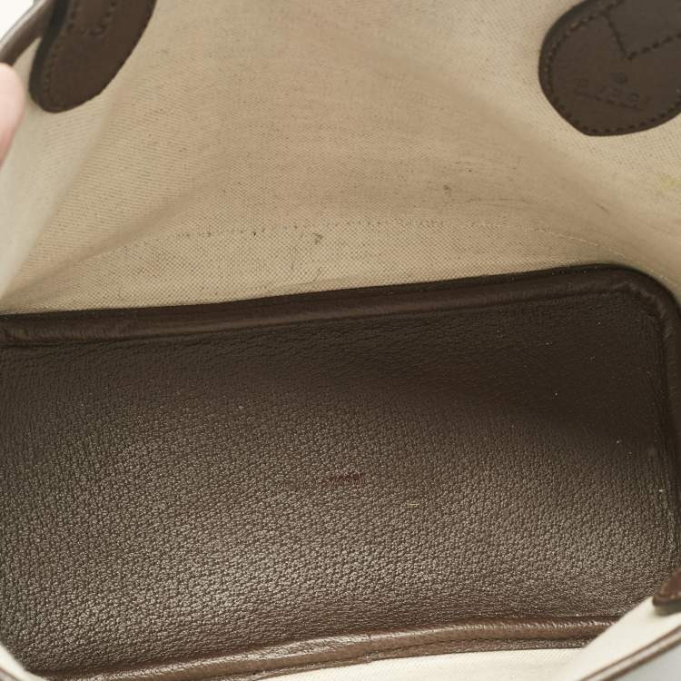 Pre Owned Gucci Beige/Ebony GG Supreme Canvas and Leather Small Ophidia Tote