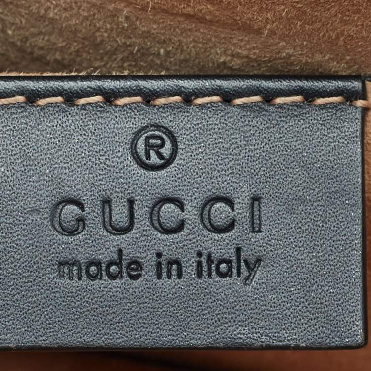 Pre Owned Gucci Black Leather Mini Web Chain Sylvie Shoulder Bag