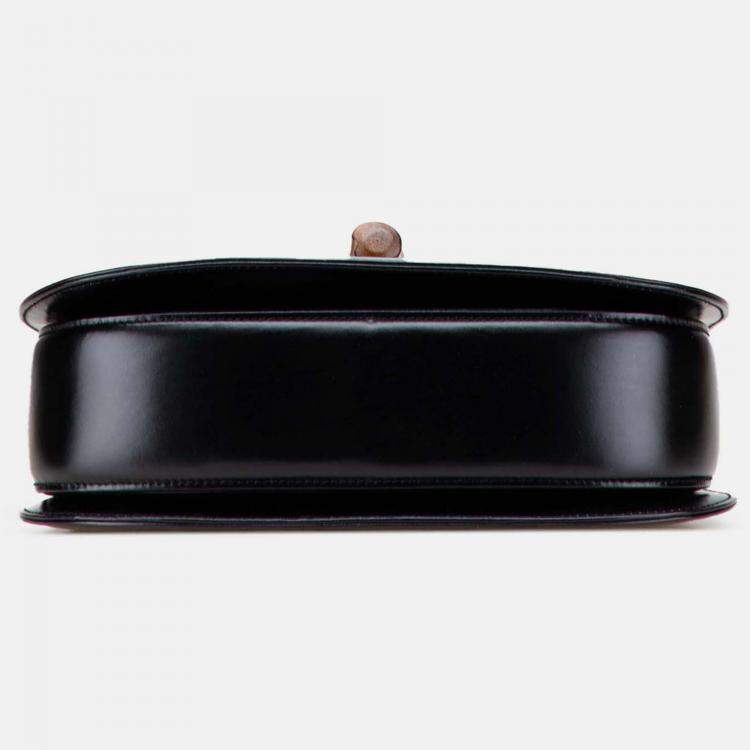 Pre Owned Gucci Black Calfskin Bamboo Night