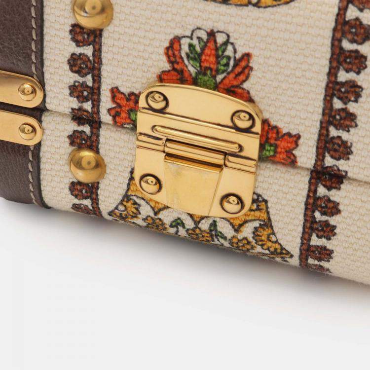 Pre Owned Gucci Brown 100 Centennial Canvas Music Is Mine Beauty Case