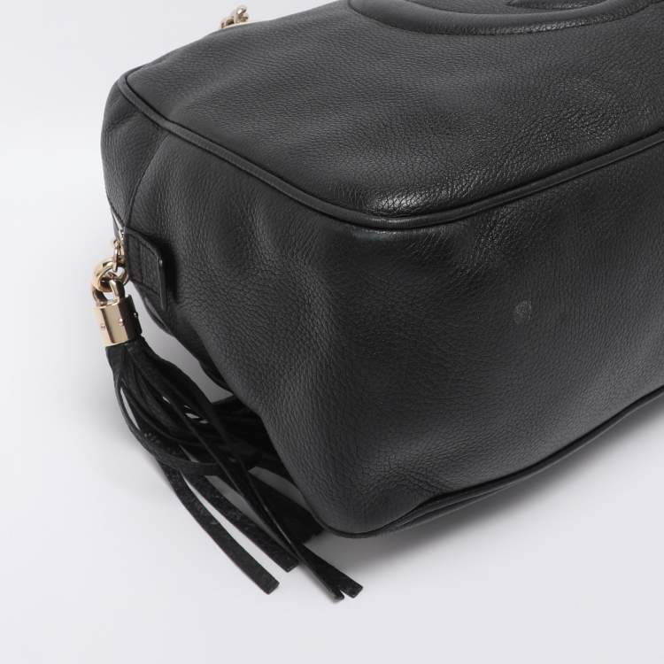 Pre Owned Gucci Black Leather Large Soho Shoulder Bag