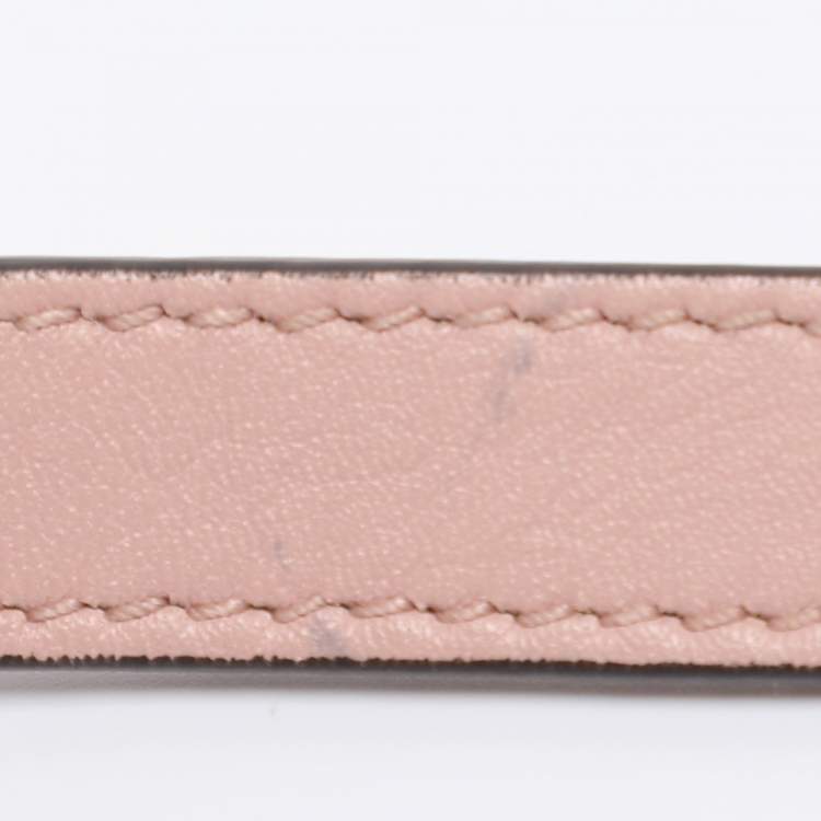 Pre Owned Gucci Dusty Pink Leather GG Marmont Mini Shoulder Bag