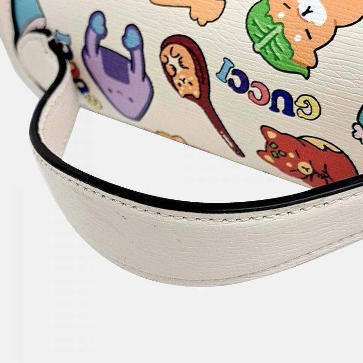 Pre Owned Gucci White Leather Padlock Shoulder Bag
