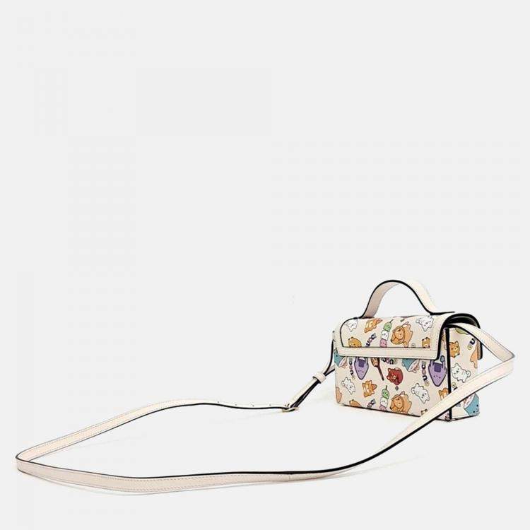 Pre Owned Gucci White Leather Padlock Shoulder Bag