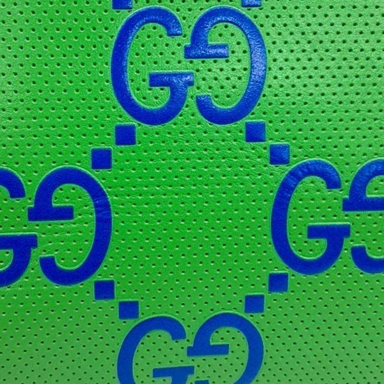 Pre Owned Gucci Green Leather GG Embossed Belt Bag