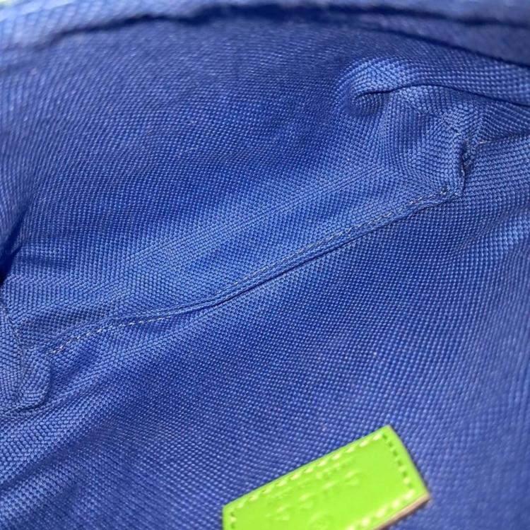 Pre Owned Gucci Green Leather GG Embossed Belt Bag