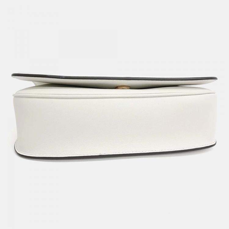 مملوكة مسبقًا Gucci White Leather Blondie Medium Top Handle Bag