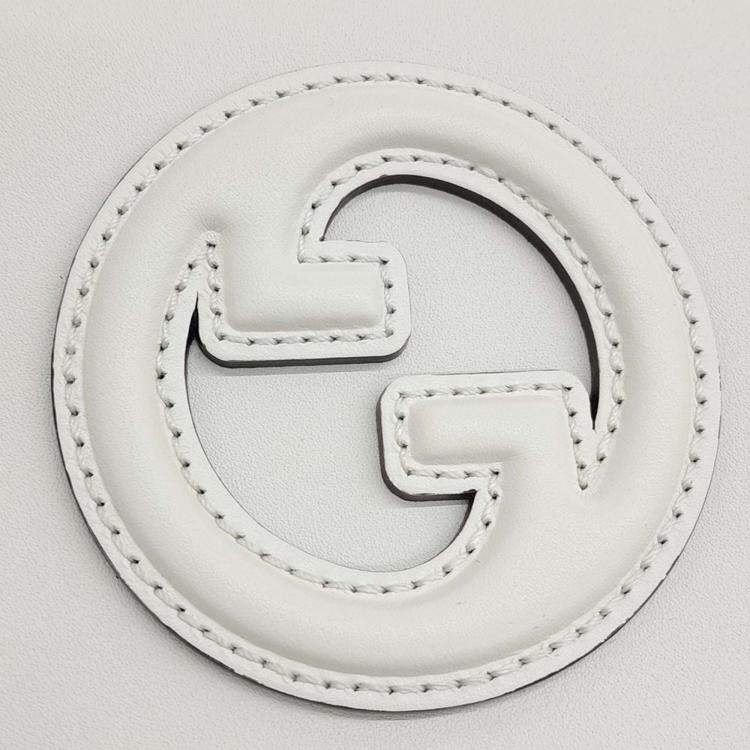مملوكة مسبقًا Gucci White Leather Blondie Medium Top Handle Bag