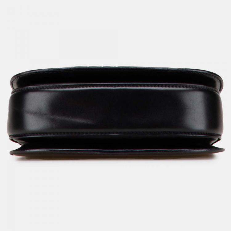 Pre Owned Gucci Black Calfskin Bamboo Night