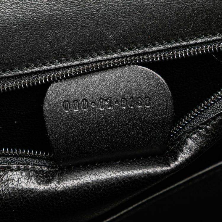 Pre Owned Gucci Black Calfskin Bamboo Night